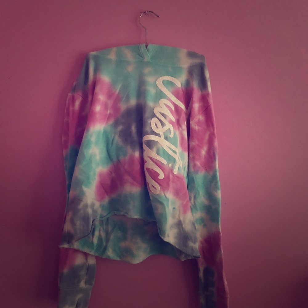 Tie die ✨hoodie crop top ✨